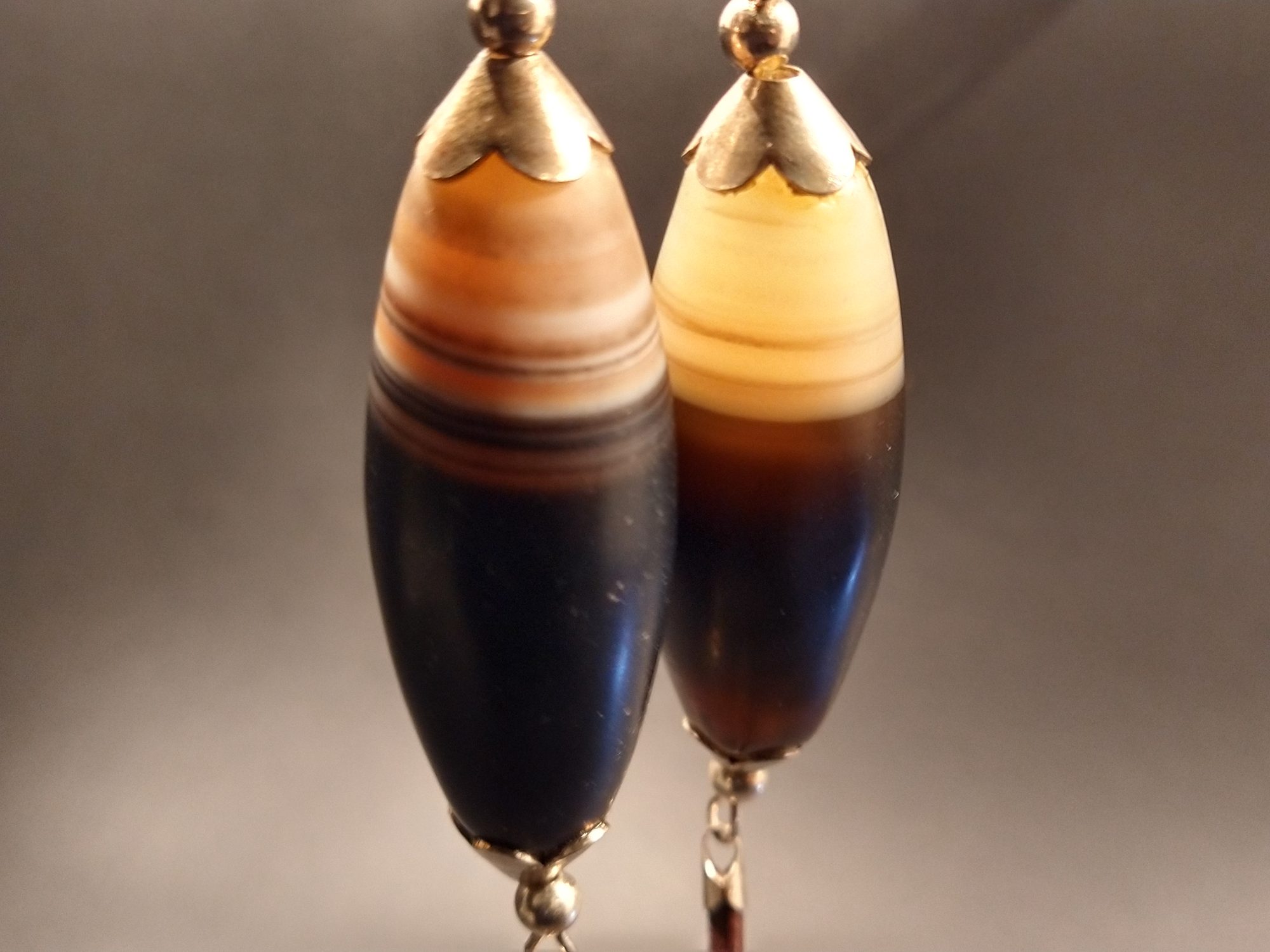 Elegant antique Suleiman agate necklace handmade with sterling silver – view 4