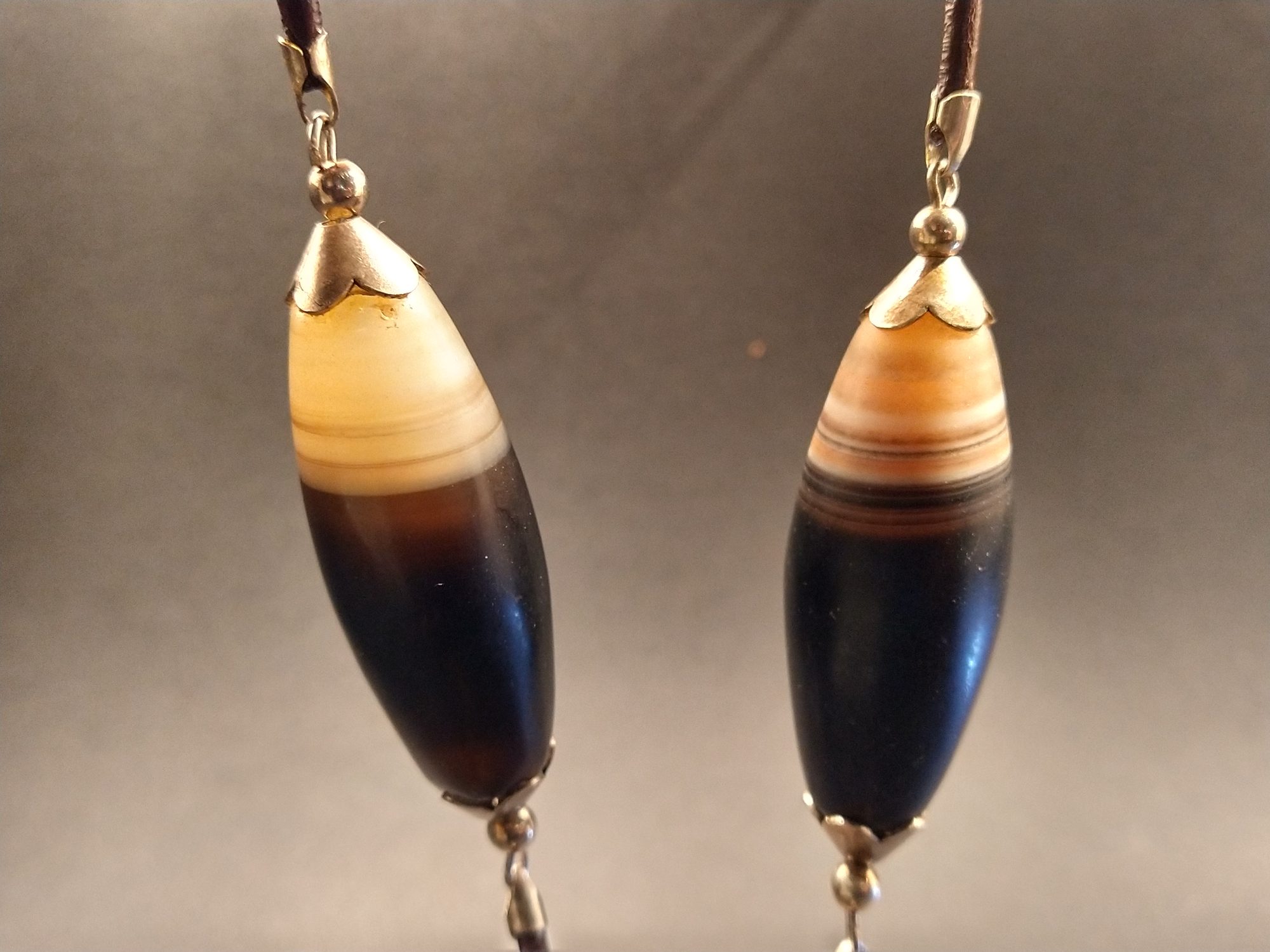 Elegant antique Suleiman agate necklace handmade with sterling silver – view 5